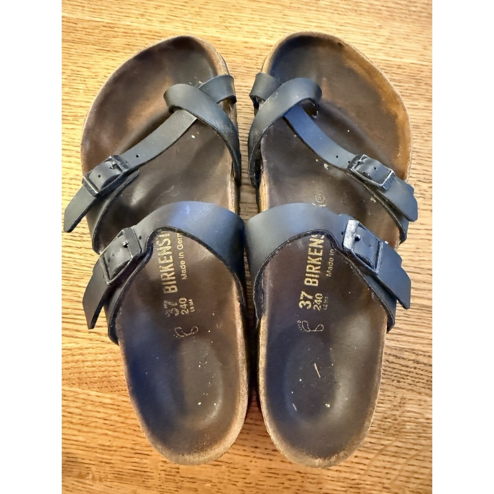 Birkenstock Mayari Birko-Flor Toe Loop Women's Sandals Black Regular EU 37 Reg